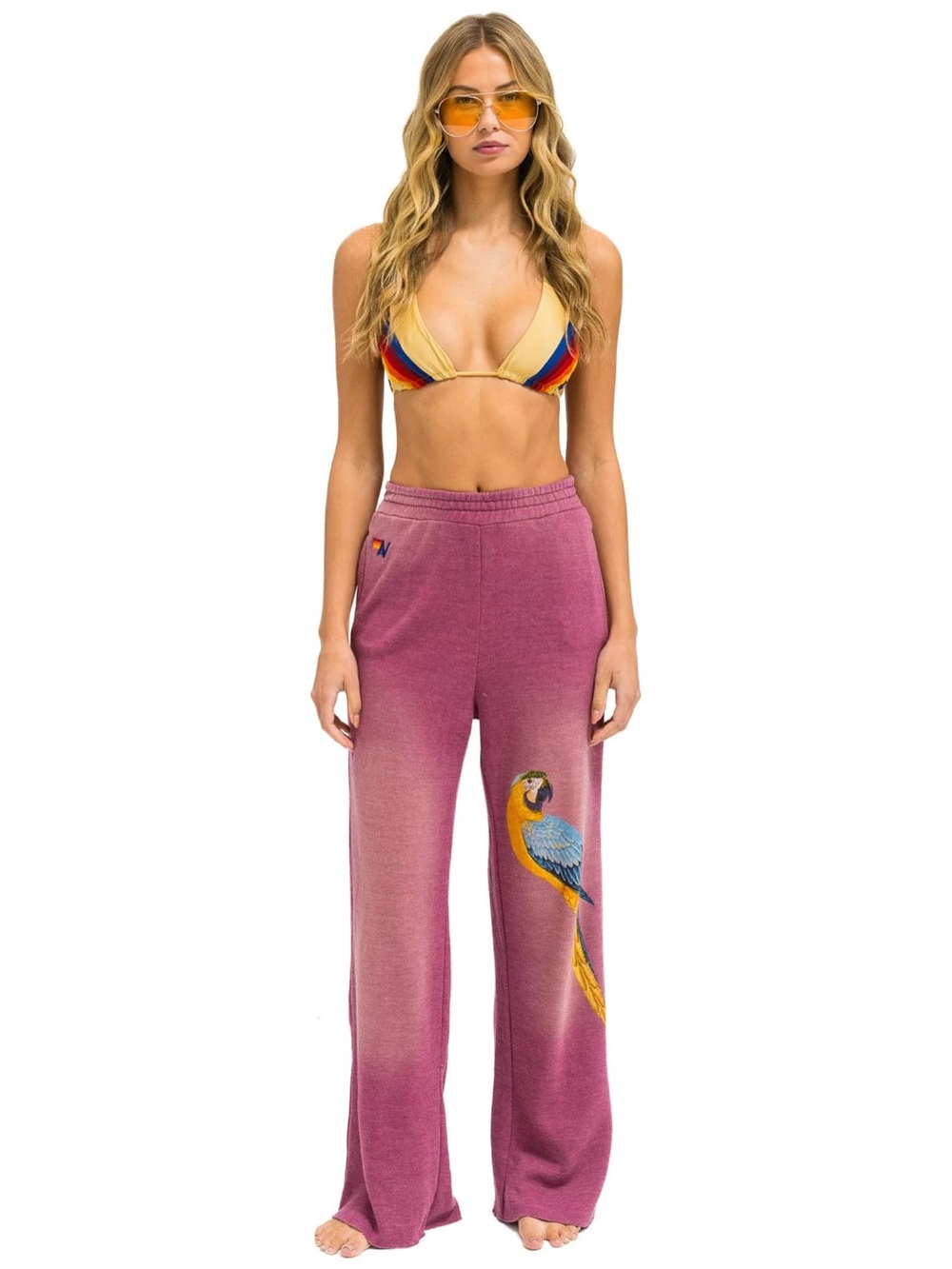 Aviator Nation Wide Leg Pocket Sweatpants| Faded Berry - Picture 5 of 6